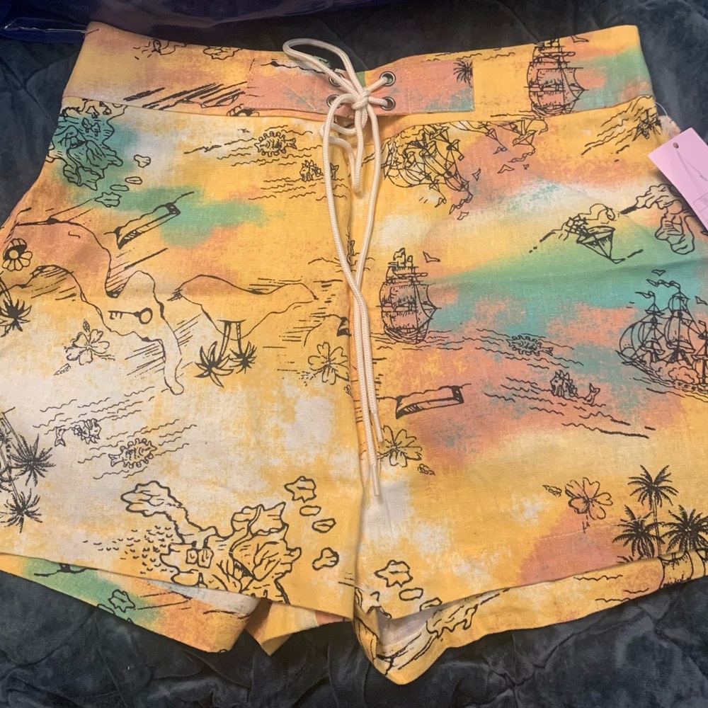 NWT small wild fable drawstring linen shorts